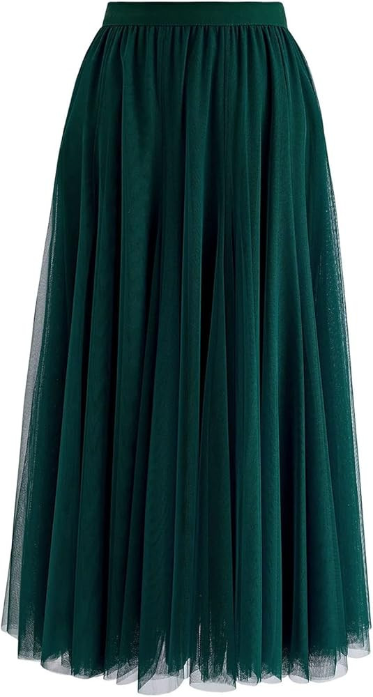 CHICWISH Women's Lilac/Cream/Grey/Pink/Black Layered Mesh Ballet Prom Party Tulle Tutu A-Line Max... | Amazon (US)