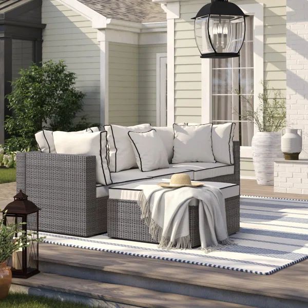 Burruss 83.5'' Wide Outdoor Reversible Patio Sectional with Cushions | Wayfair North America