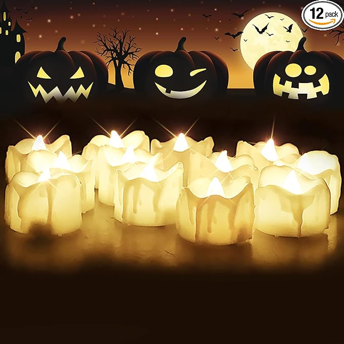 Homemory Timer Tea Lights, Flameless Flickering Battery Operated, Auto-On 6 Hours and Off 18 Hour... | Amazon (US)