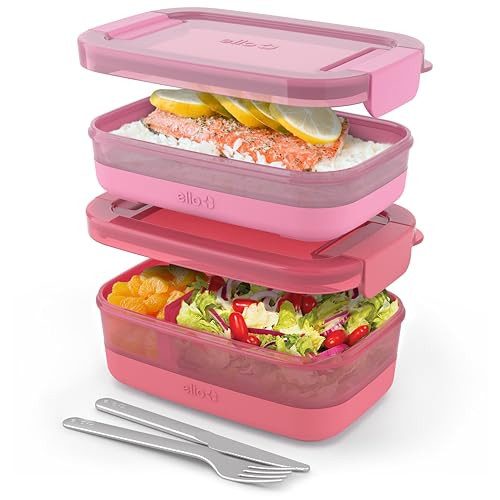 Ello Lunch Stack Bento Box, 2-Pack Guava One Size | Amazon (US)