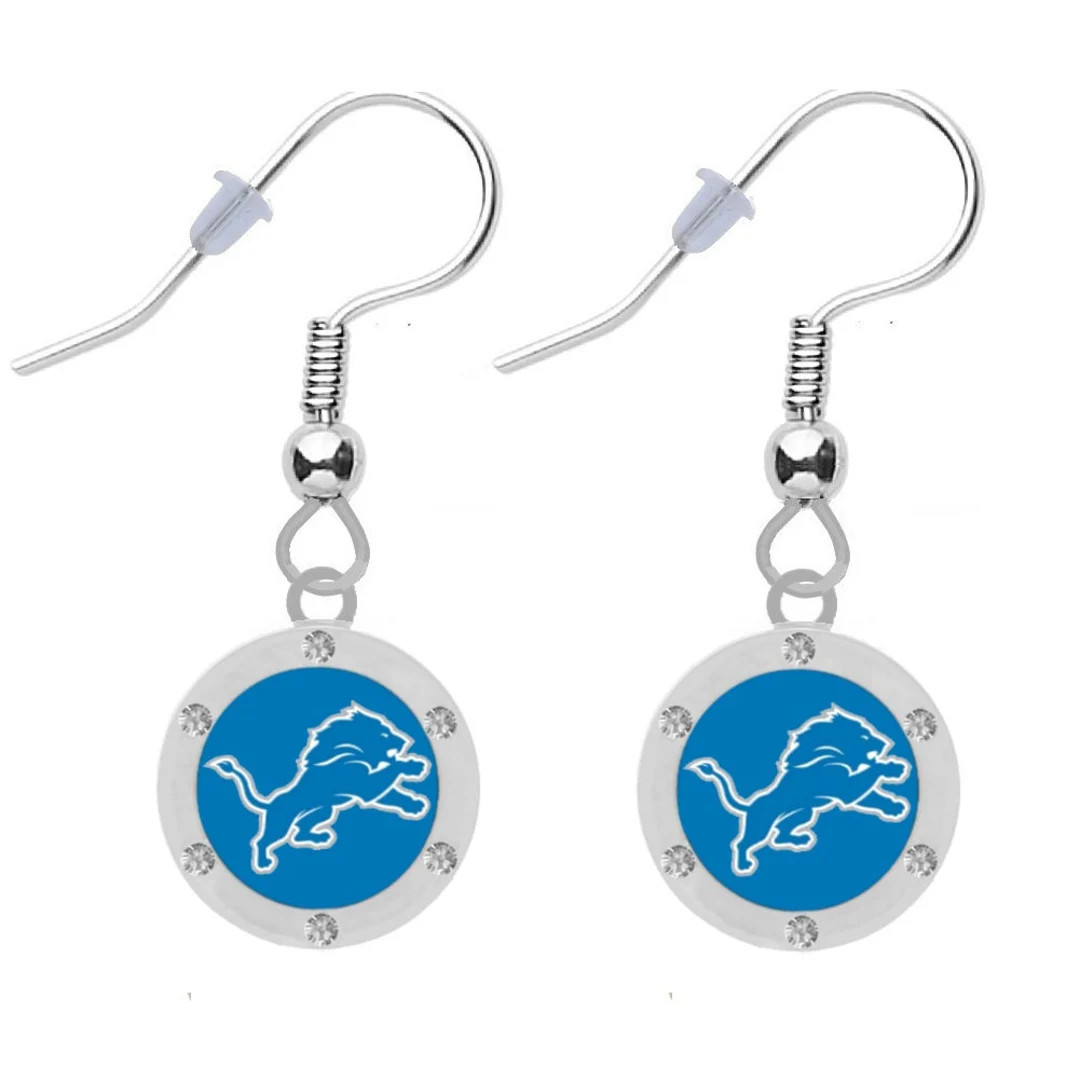 DETROIT LIONS CRYSTAL Earrings - Etsy | Etsy (US)