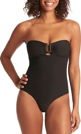 U-Bar Bandeau One-Piece Swimsuit | Nordstrom