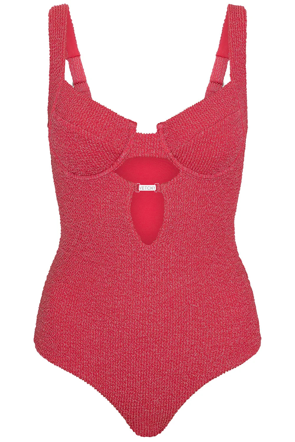 Stellar Crinkle Raspberry Swimsuit | VETCHY LLC