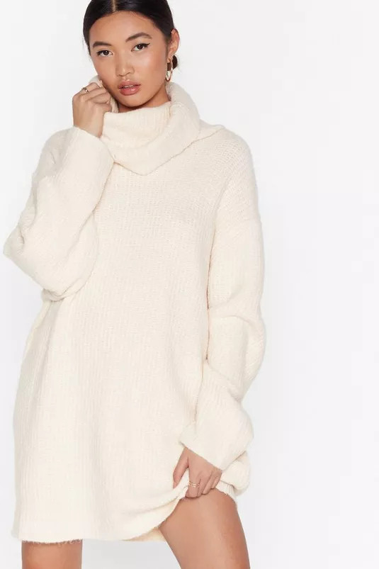 Knit Just Got Better Turtleneck Jumper Dress | Nasty Gal (US)
