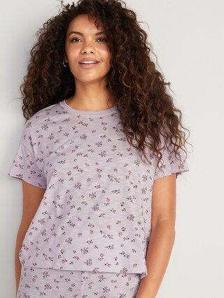 Sunday Sleep Floral Slub-Knit Pajama T-Shirt for Women | Old Navy (US)