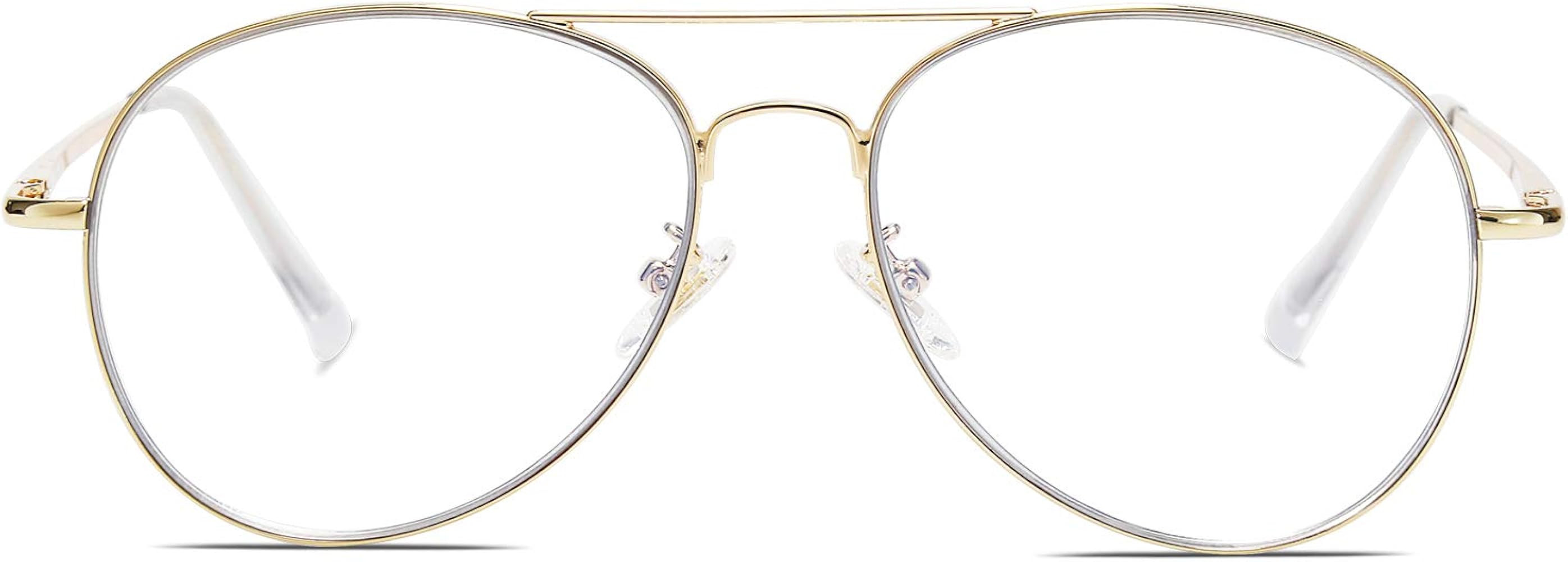 SOJOS Classic Aviator Sunglasses for Women Men Mirrored UV400 Lens Vintage Metal Frame SJ1030 | Amazon (US)