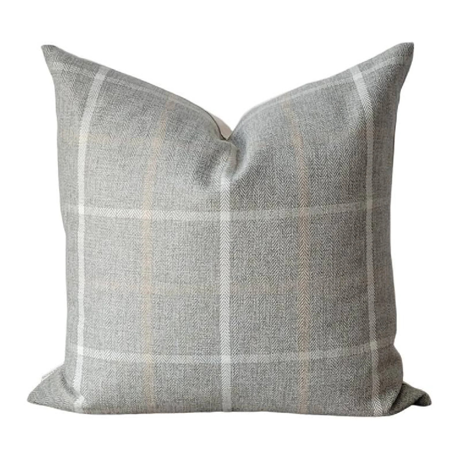 Modern Plaid Pillow Cover , Traditional Plaid Grey Lumbar Pillow , Casual Decor, Casual Accent Pi... | Etsy (US)