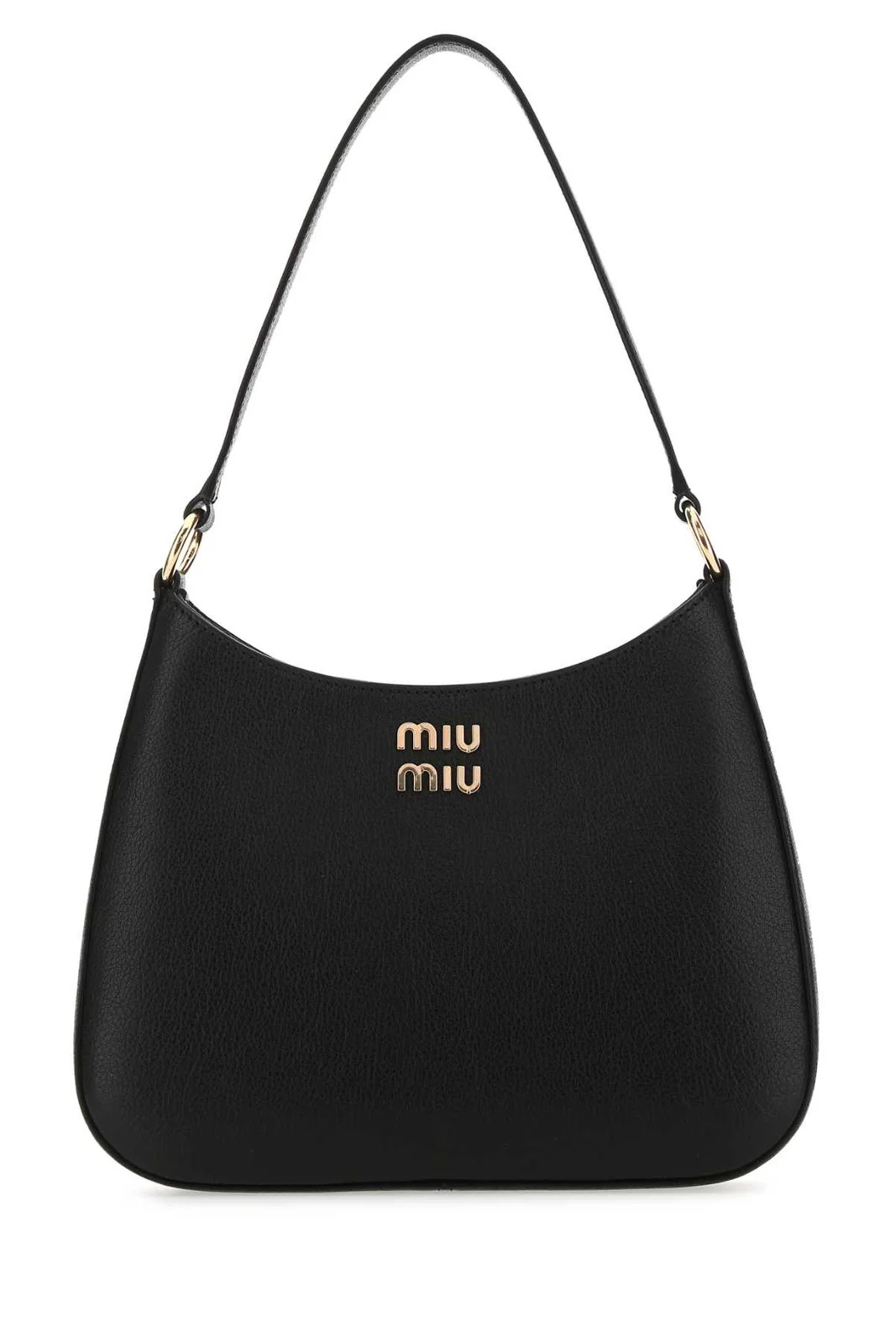 Miu Miu Logo Plaque Hobo Shoulder Bag | Cettire Global