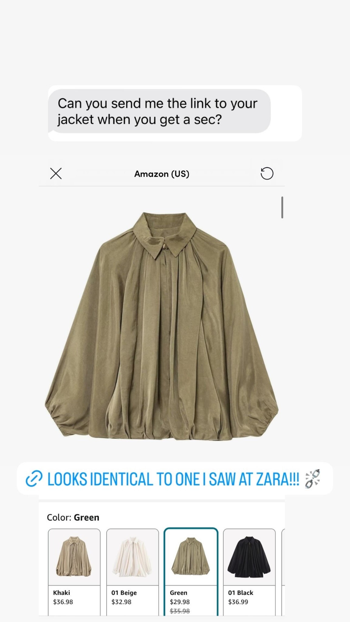Amazon jacket, looks like Zara! 

#LTKTravel #LTKFindsUnder50 #LTKFindsUnder100