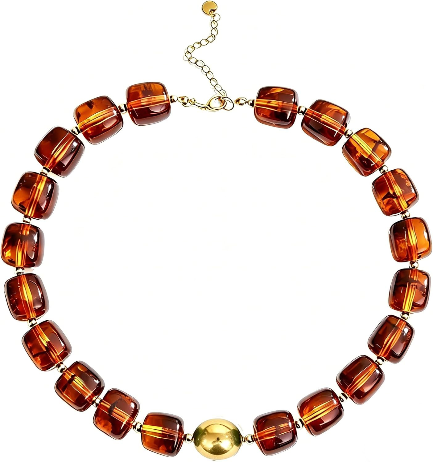Colorful Resin Chunky Beaded Choker Necklace for Women, Summer Beach Jewelry | Amazon (US)