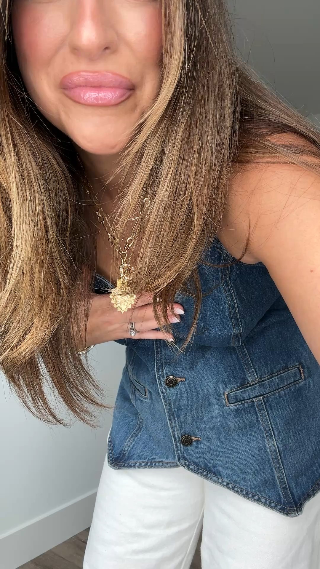 Looove! Size down. Xx 

Denim halter vest. Spring outfit 

#LTKStyleTip #LTKWatchNow #LTKFestival