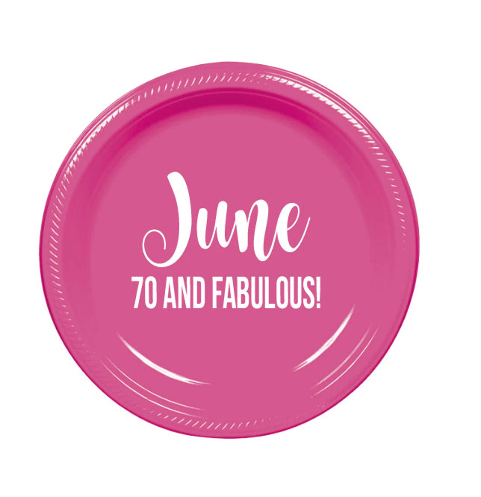 birthday party plates, 70th birthday party, personalized plates, custom plates, plastic party pla... | Etsy (US)