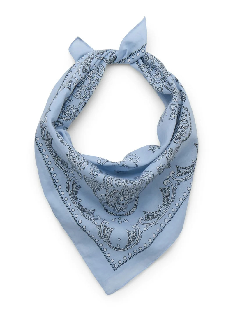 Time and Tru Women's Western Star Bandana, One Size, Blue Hope | Walmart (US)