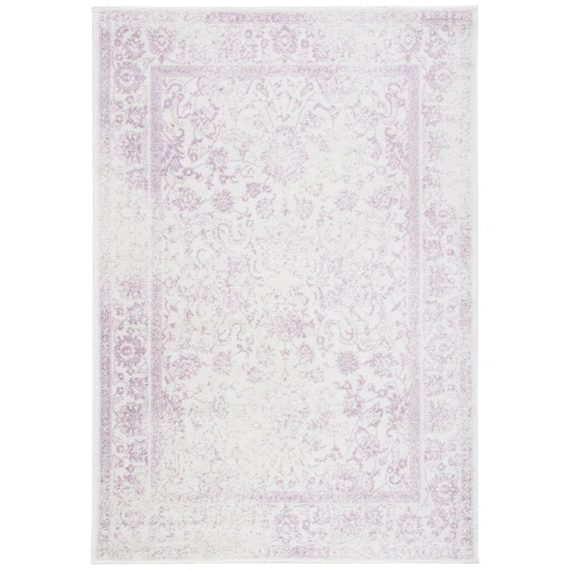 Wicken Power Loom Performance Ivory/Lavender Rug | Wayfair North America
