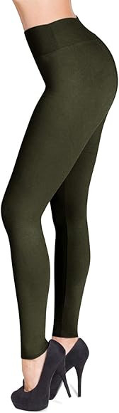 SATINA High Waisted Leggings - 25 Colors - Super Soft Full Length Opaque Slim | Amazon (US)