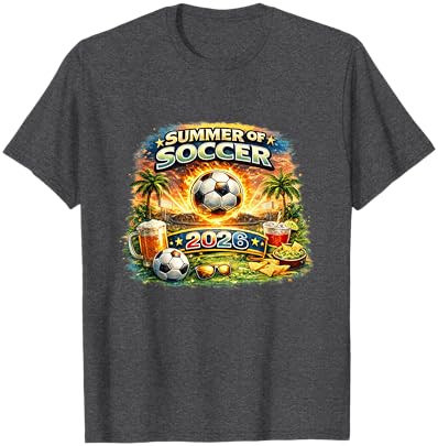 Summer of Soccer 2026 Fan Football Game Day Tropical T-Shirt | Amazon (US)