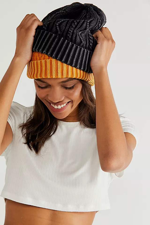 Stormi Washed Cable Beanie | Free People (Global - UK&FR Excluded)
