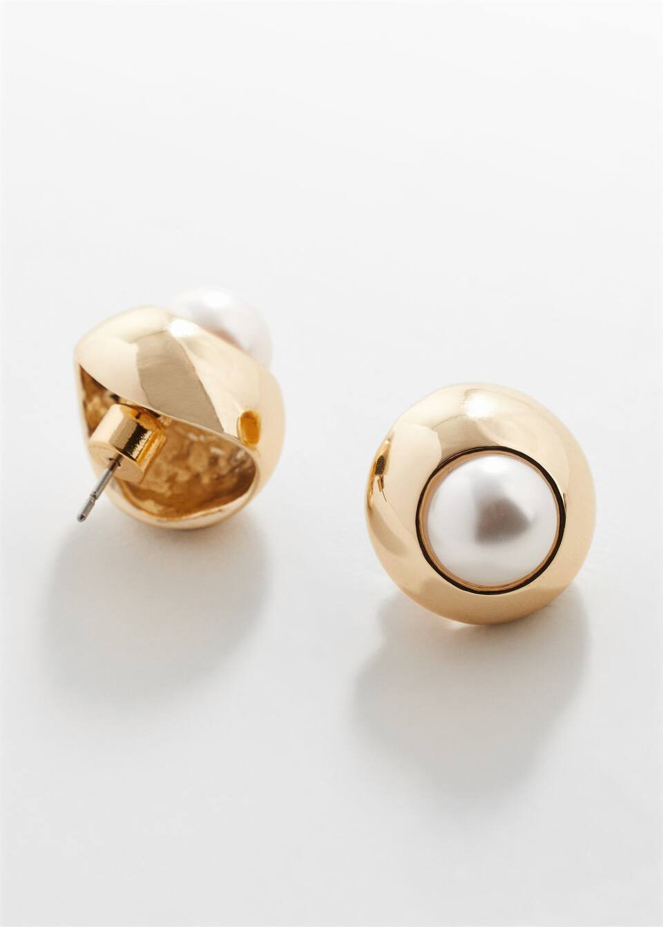Spherical pearl-detail earrings -  Women | Mango United Kingdom | MANGO (UK)