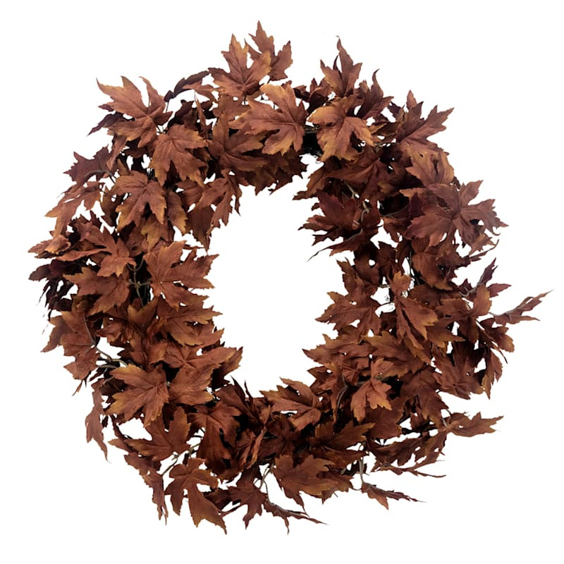 Maple Leaves Wreath, 24" | At Home