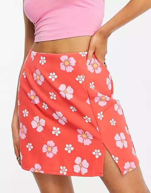 Cotton:On woven mod mini skirt in pink | ASOS (Global)