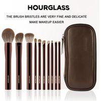 Hourglass Makeup Brush Set 10 Soft and Convenient Eyeshadow, Concealer, Stucco, Grooming Face Makeup Brushes | AliExpress (US)