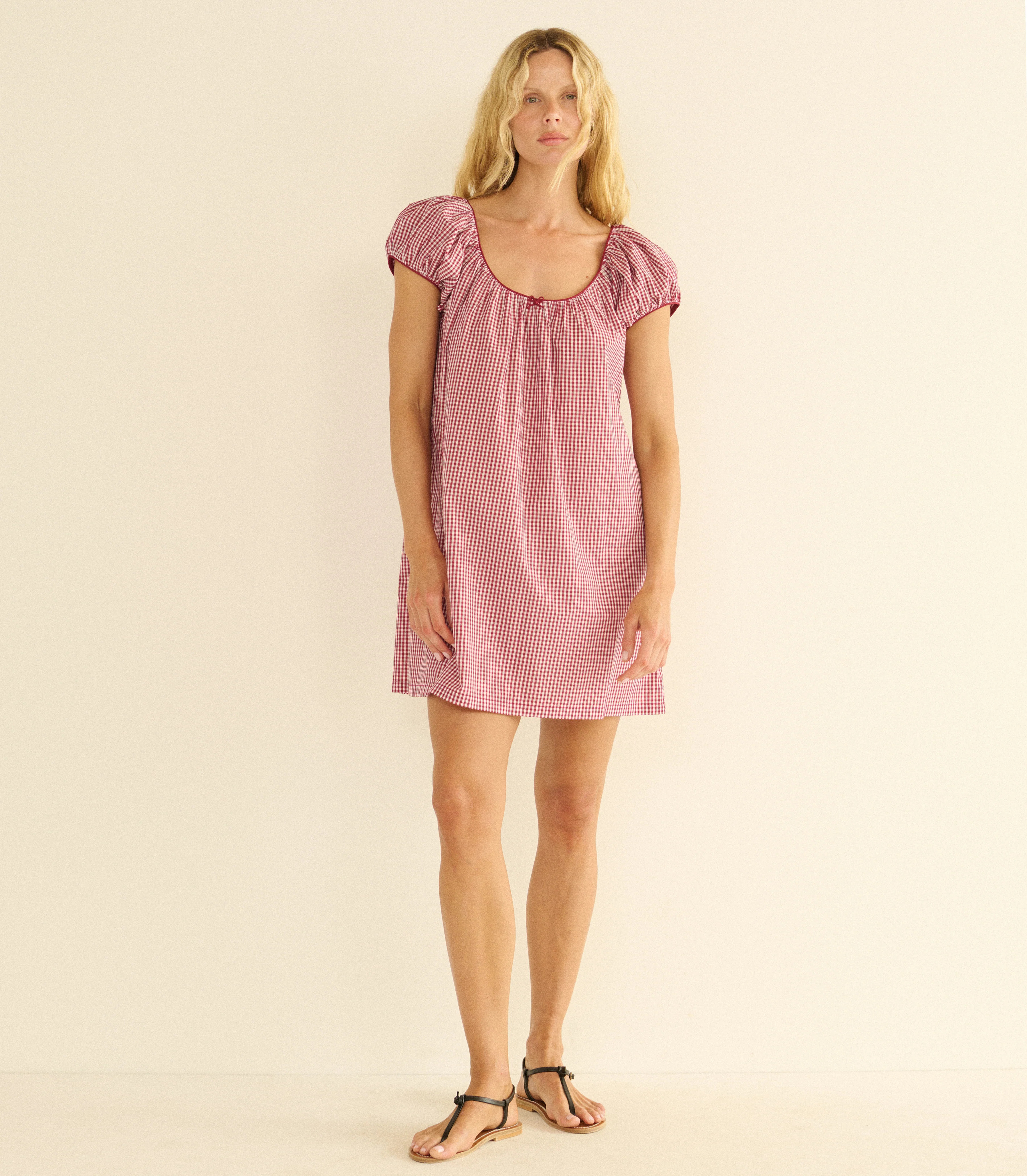 Julia Dress - Mulberry La Maddalena Gingham | D\u00d4EN | DOEN