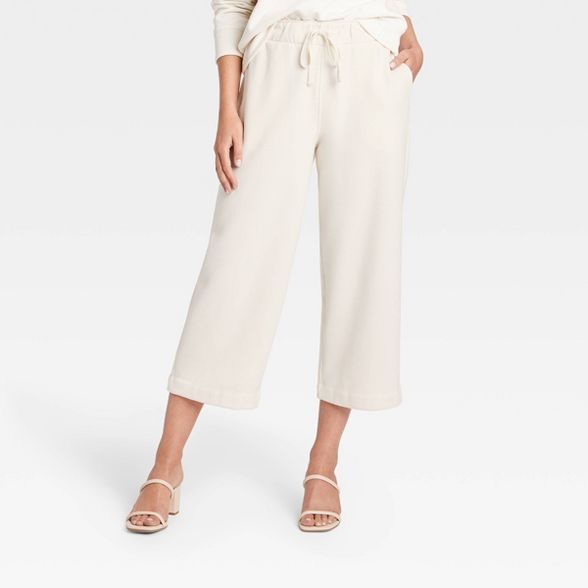 Women's High-Rise Cropped Wide Leg Sweatpants - A New Day™ | Target