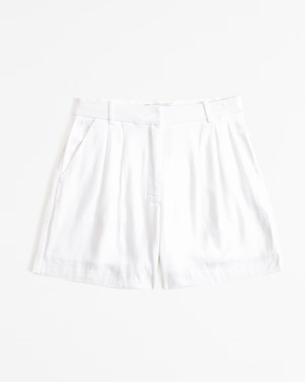 Women's A&F Sloane Tailored Linen-Blend Short | Women's Bottoms | Abercrombie.com | Abercrombie & Fitch (UK)