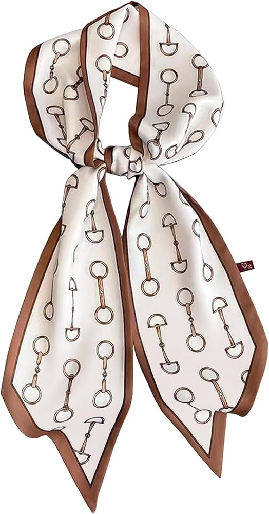 kcctoo 59” Long Silk Like Head Scarf Women's Fashion Square Neck Satin Scarfs for Bag Hair Scar... | Amazon (US)