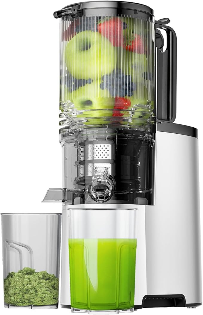 Cold Press Juicer, 400w Slow Juicer Machines with 5.4" Wide Feed Chute, Masticating Juicer with H... | Amazon (US)