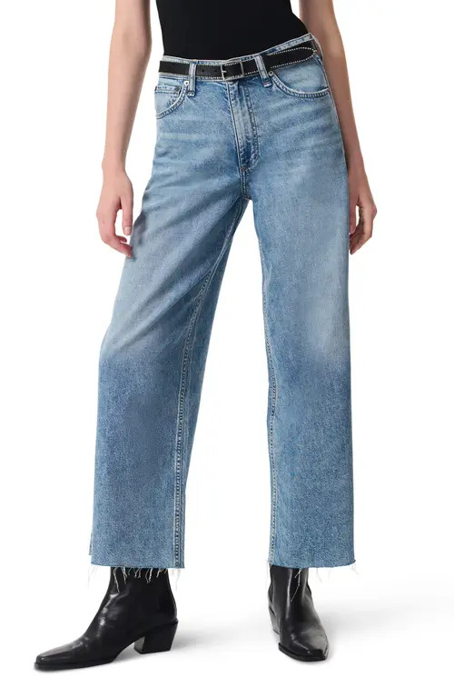 rag & bone Andi High Waist Ankle Wide Leg Jeans in Beacon at Nordstrom, Size 30 | Nordstrom