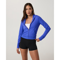 Vuori Halo Mini Full Zip Hoodie | Electric Blue | XXS | Vuori Clothing (US & Canada)