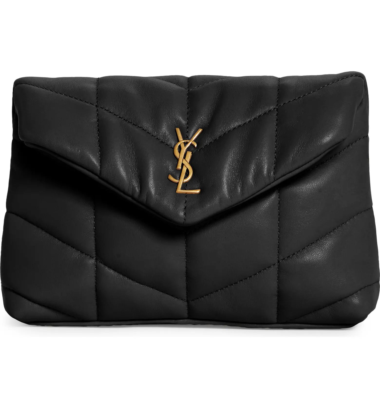 Saint Laurent Small Lou Leather Puffer Clutch | Nordstrom | Nordstrom