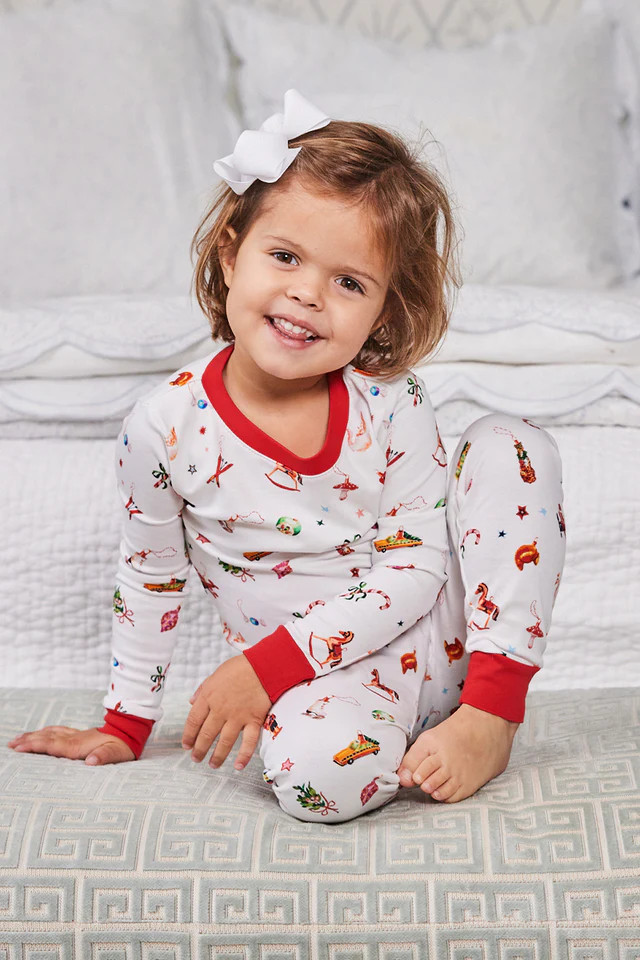 Kids Long-Long Set in Ornaments | LAKE Pajamas