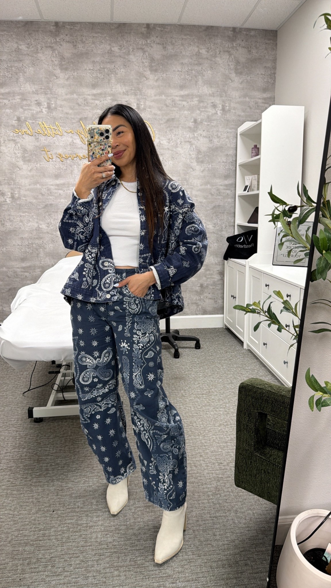 Denim jacket and barrel jeans

Size down in boy 

#LTKOver40 #LTKmomlife #LTKootd