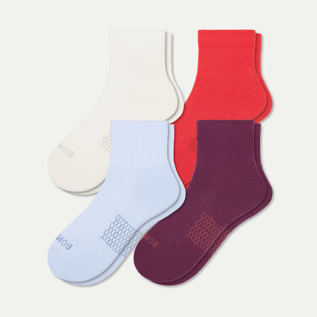Women's Modern Rib Quarter Sock 4-Pack | Bombas