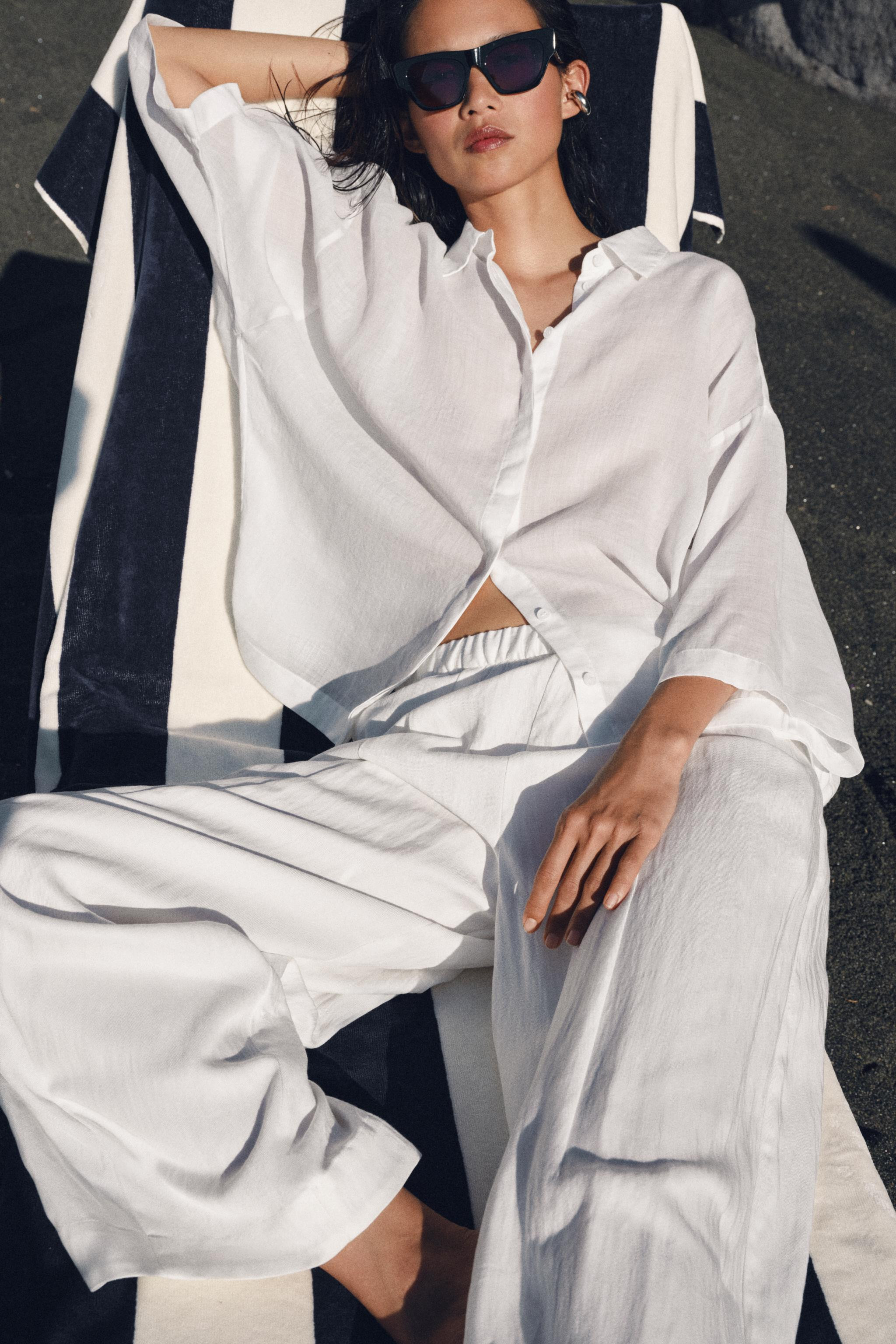 ZW COLLECTION OVERSIZE FLOWING SHIRT | Zara UK