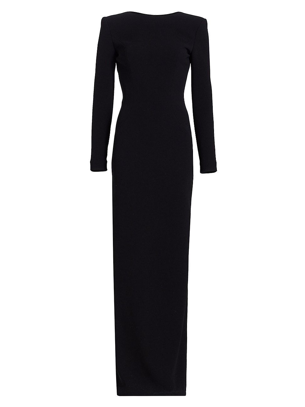 Women's Tuxedo-Cuff Column Gown - Black - Size 8 | Saks Fifth Avenue