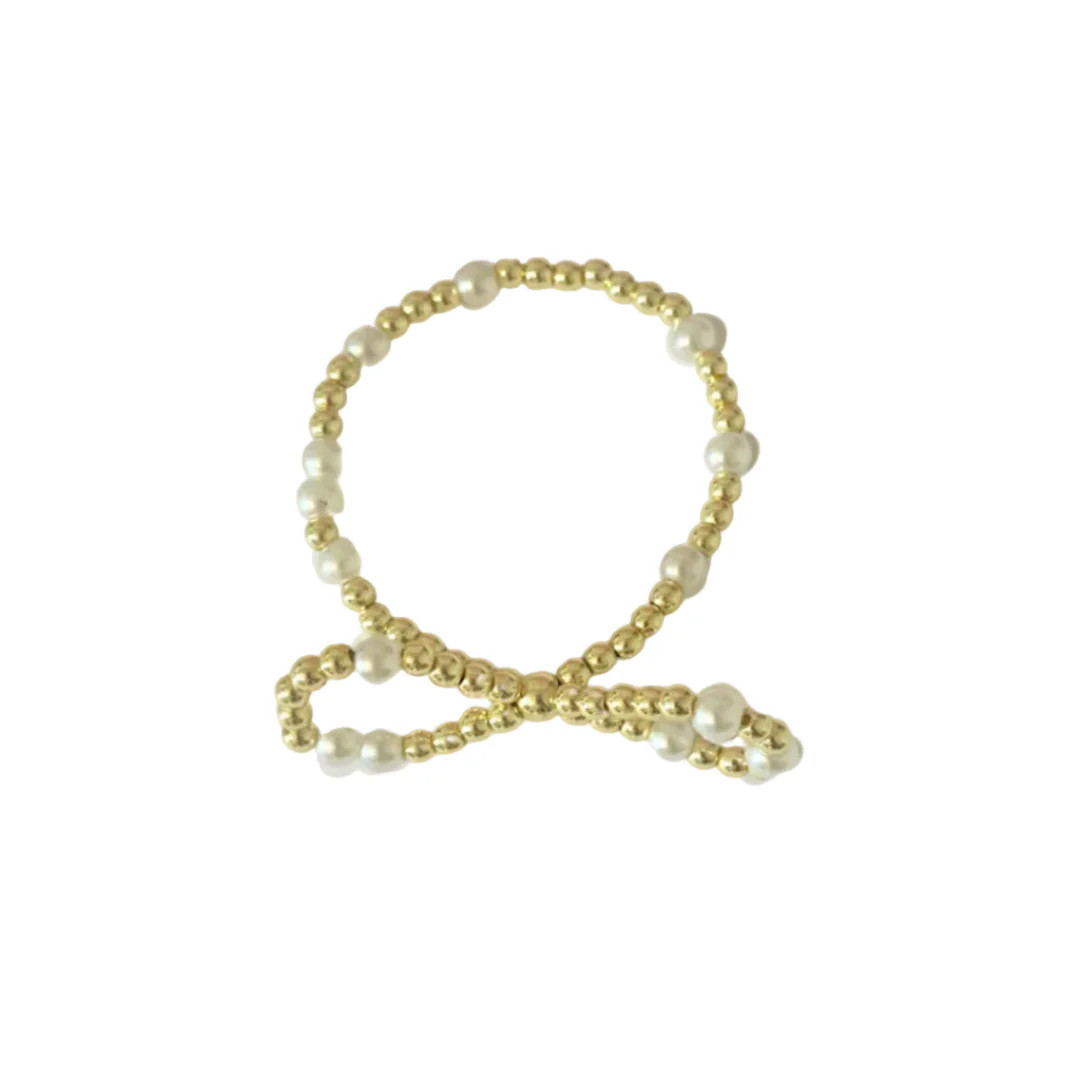 The Clara Bow- Gold & Pearls | Cocos Beads and Co