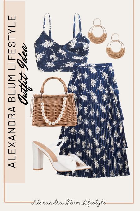 Best dressed wedding guest dress from Abercrombie! I’m in love with this two piece maxi skirt and tank top set and paired it with brown wicker purse and earring along with white bow heels from Amazon! Perfect Easter dress! 

#LTKwedding #LTKshoecrush #LTKitbag