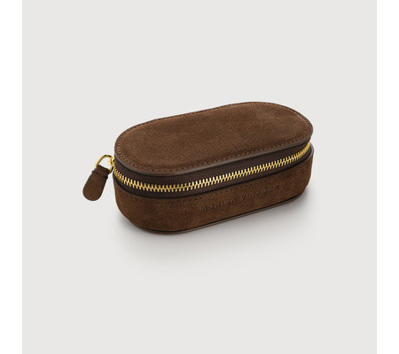 Mini Oval Suede Jewellery Box | Monica Vinader (Global)