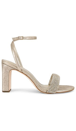 Shay Wrap Sandal in Cappucino Sparkle & Rhinestones | Revolve Clothing (Global)