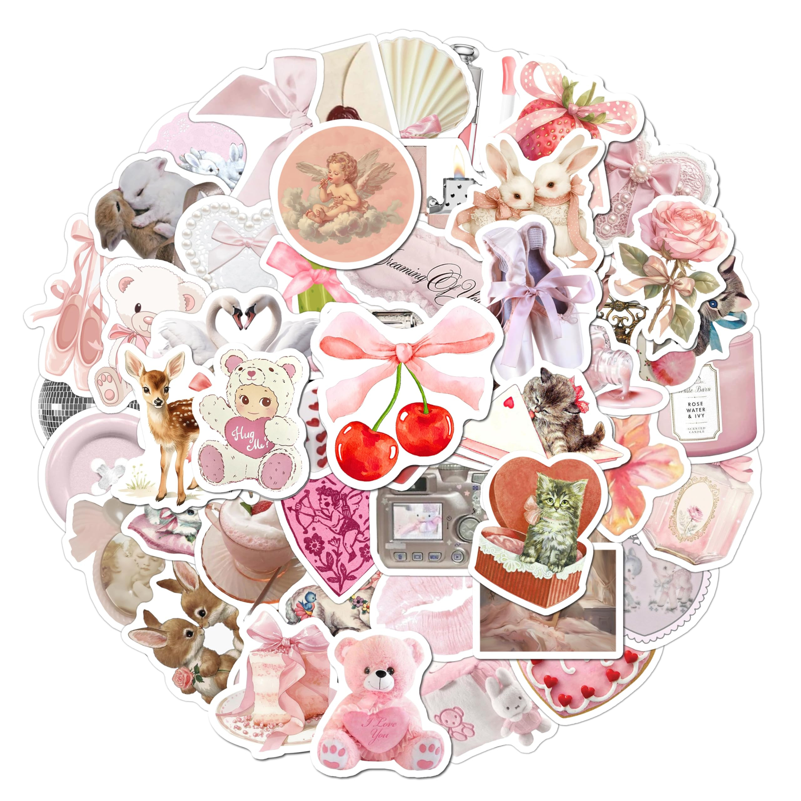 BEATRI Coquette Stickers Cute Laptop Stickers 50Pcs Waterproof Vinyl Coquette Aesthetic Stickers,... | Amazon (US)