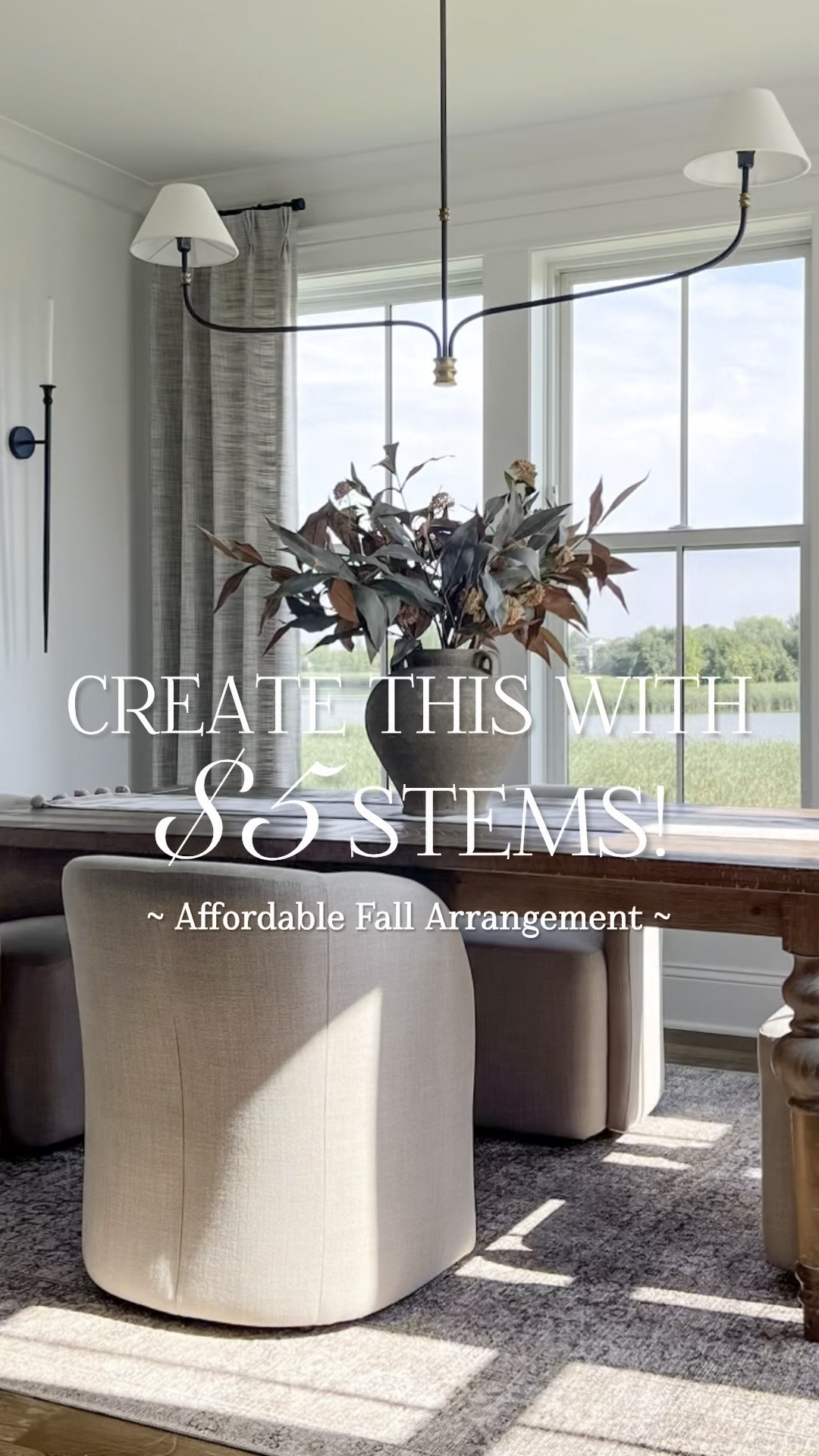 It’s affordable and easy! Create this pretty fall arrangement with two $5 stems. Place in any large vase or basket and arrange loosely. Bend stems where needed to create a natural look. I used 5 Magnolia and 4 Toasted Thistle stems.

#LTKvlog #LTKHome #LTKSaleAlert #LTKSeasonal