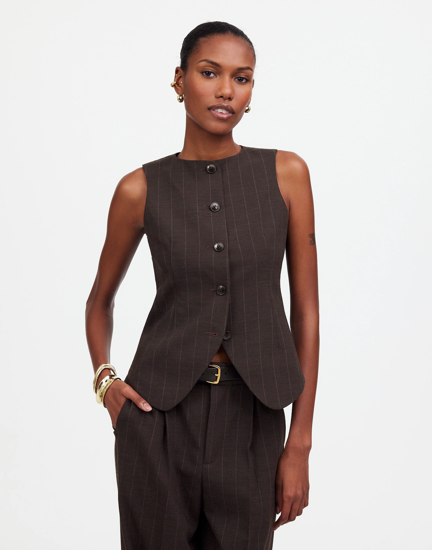 Single-Breasted Scoopneck Vest | Madewell | Madewell