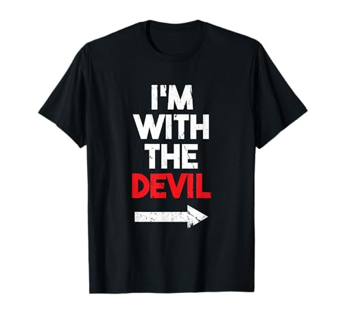 I’m With The Devil Funny Halloween Party Devil Enthusiast T-Shirt | Amazon (US)