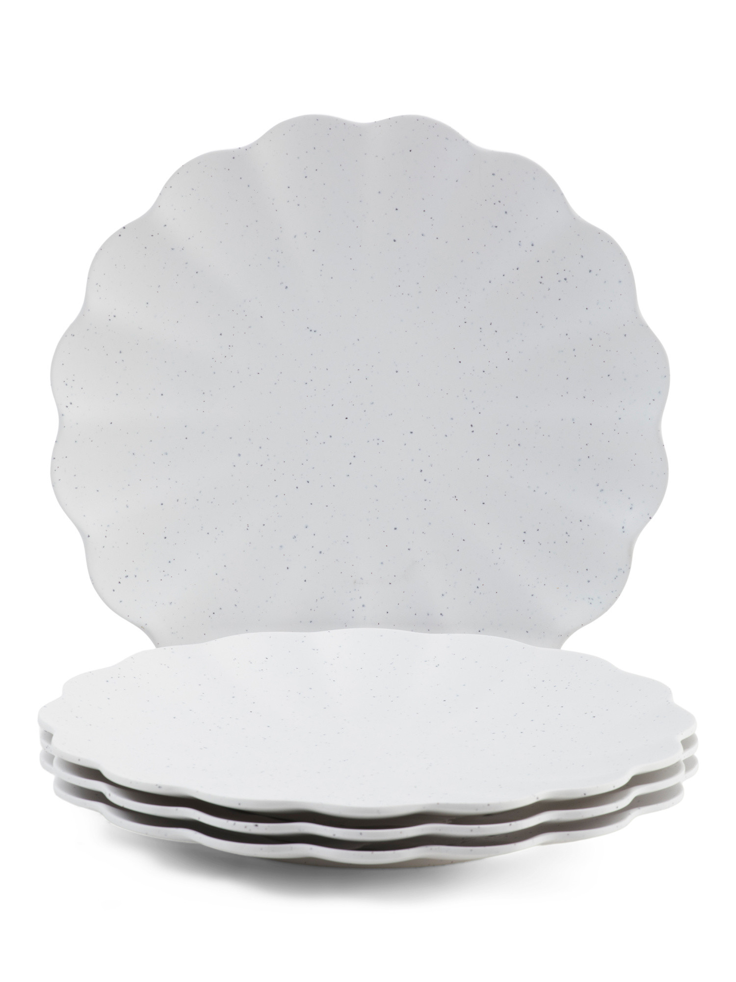 Set Of 4 Melamine Scalloped Dinner Plates | TJ Maxx