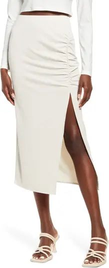 Ruched Knit Midi Skirt | Nordstrom