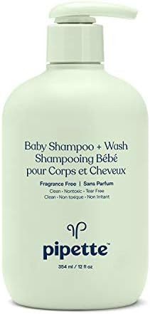 Pipette Baby Shampoo and Body Wash - Fragrance Free, Tear-Free Bath Time, Hypoallergenic, Moistur... | Amazon (US)