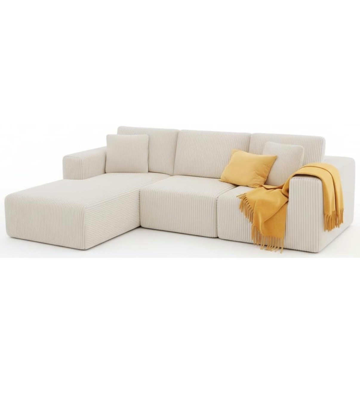 KINGYES 107'' Modular Sectional Sofa, L Shaped Cloud Couch for Living Room, Modern Boneless Sofa with Chaise for Bedroom, Beige

Affordable home Amazon sofa

#LTKSaleAlert #LTKHome